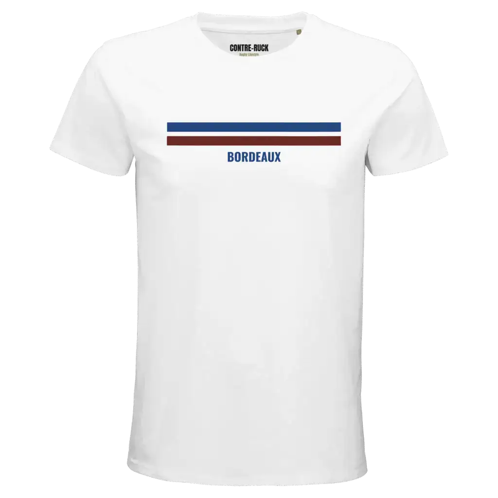 T-shirt rugby Bordeaux blanc