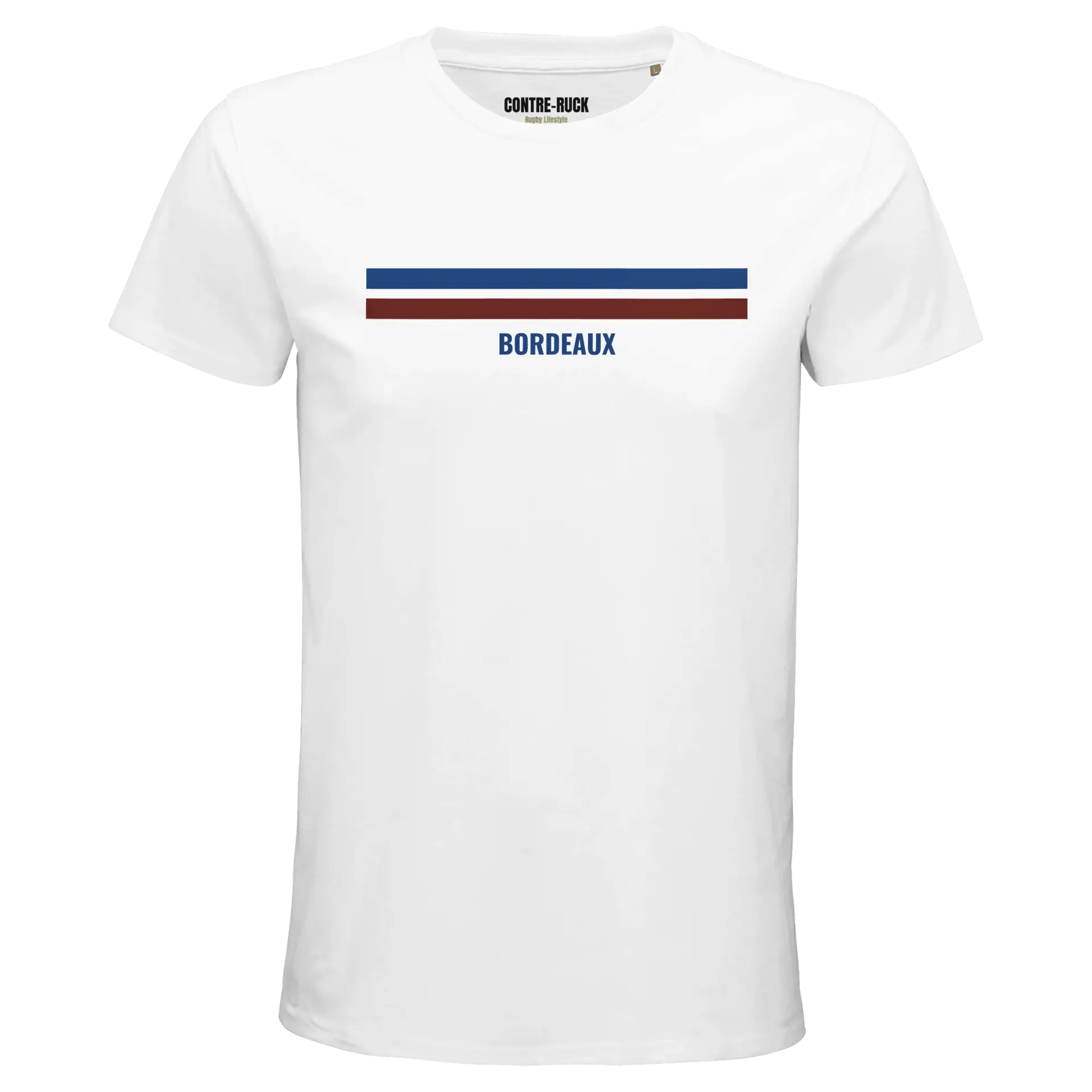 T-shirt rugby Bordeaux blanc