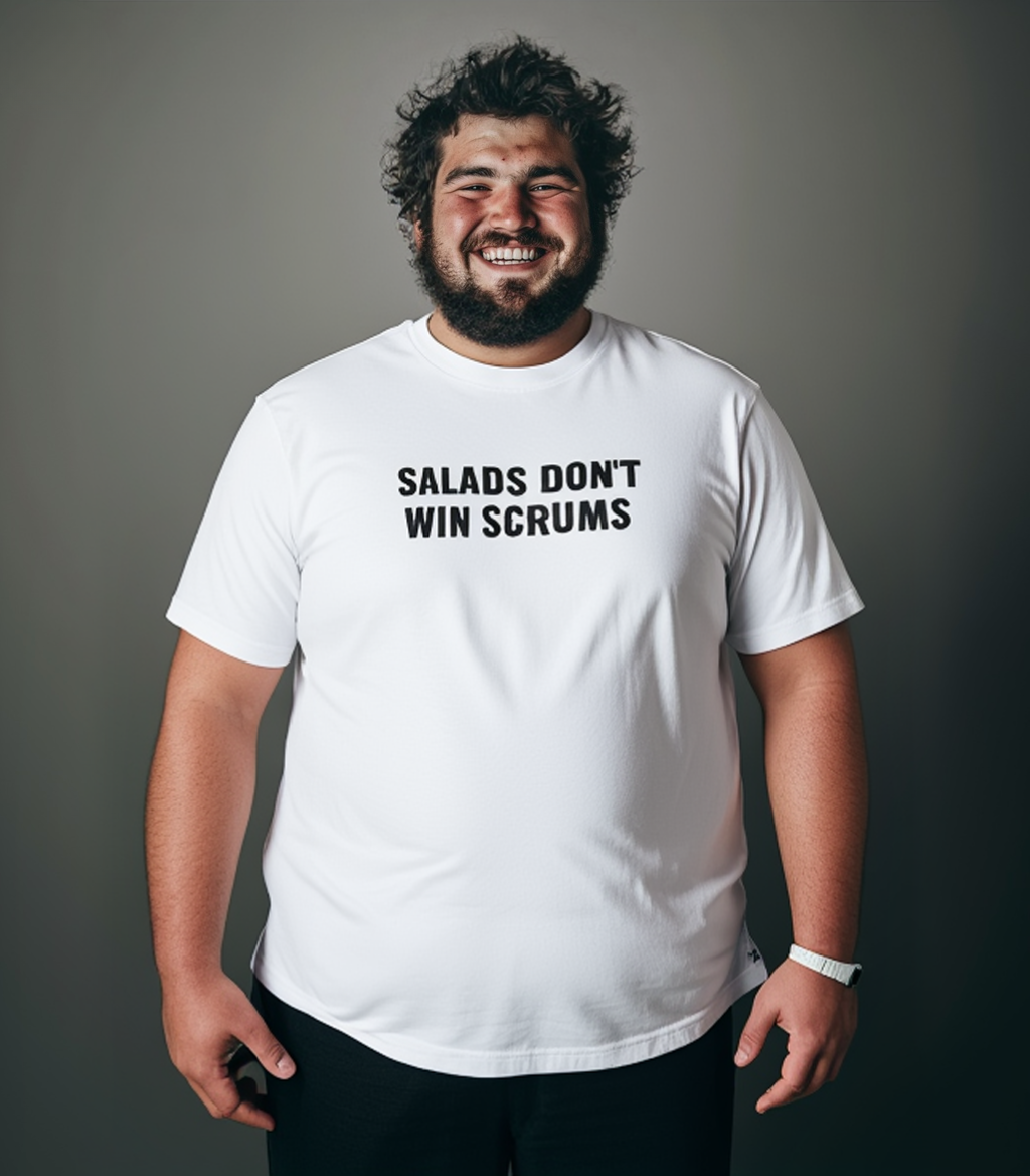 t-shirt salads don't win scrums