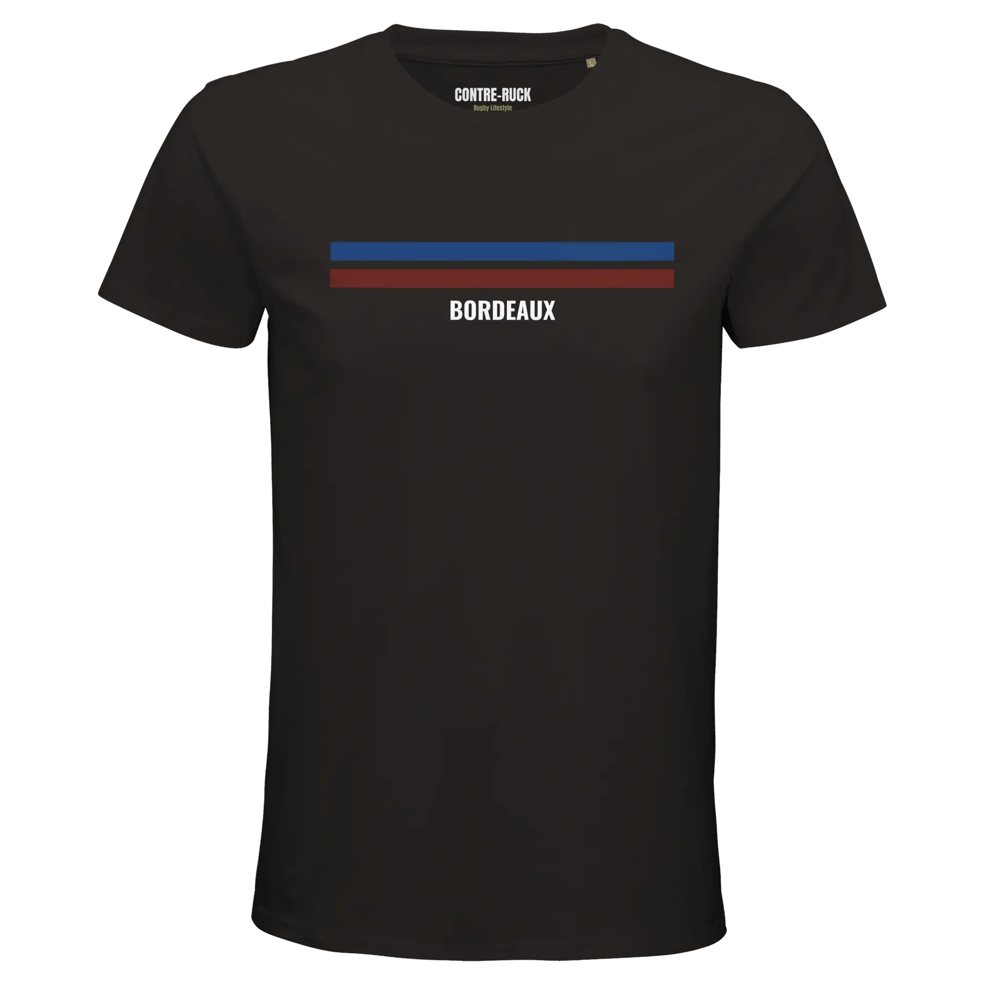 T-shirt rugby Bordeaux noir