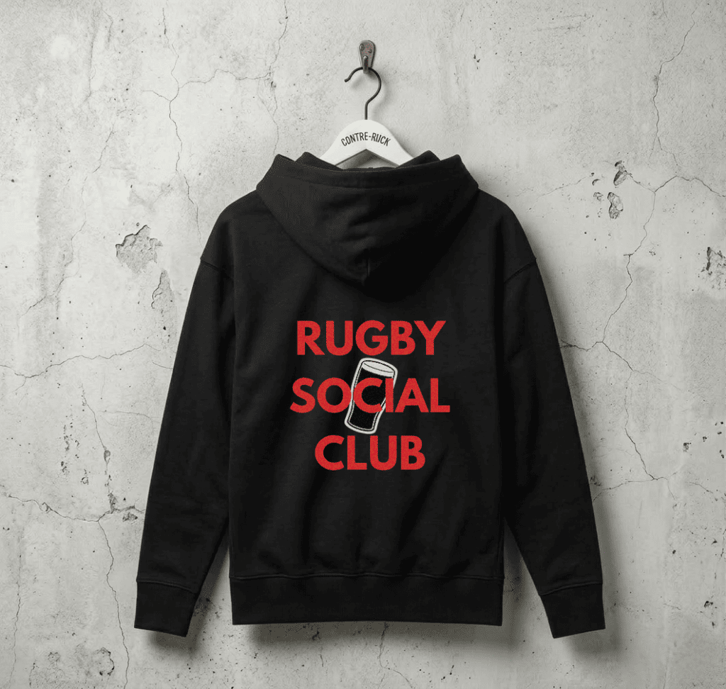 Sweat à capuche rugby oversize Rugby Social Club
