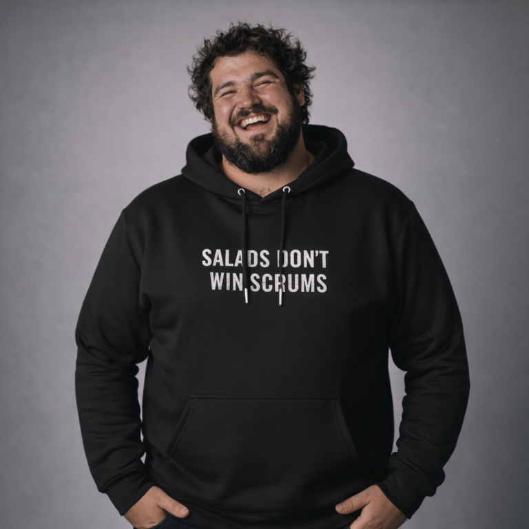 sweat rugby salads don't win scrums